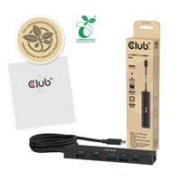 Club3D hub USB-C, 7-in-1 hub s 2x USB, 1xHDMI, 1xUSB-C PD, RJ45, microSD/SD, 140W, 4K60Hz, 1m kabel