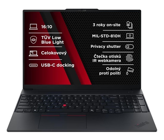 LENOVO NTB ThinkPad E16 AMD G3 - Ryzen5 220,16" WUXGA,16GB,512SSD,FHD+IRcam,W11P