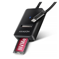 BAZAR - AXAGON ADM2-CM USB-C 10Gbps - M.2 NVMe & SATA SSD adaptér, kabel USB-C 10cm - Poškozený obal (Komplet)