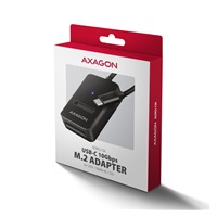 BAZAR - AXAGON ADM2-CM USB-C 10Gbps - M.2 NVMe & SATA SSD adaptér, kabel USB-C 10cm - Poškozený obal (Komplet)