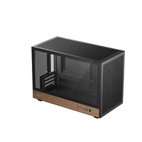 DEEPCOOL Case CH260 WOOD, mATX, Průhledná bočnice, černo-dřevěná – náhled 1