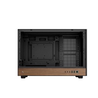DEEPCOOL Case CH260 WOOD, mATX, Průhledná bočnice, černo-dřevěná