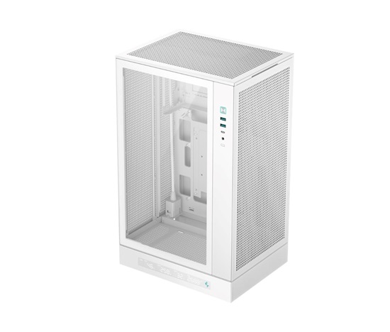 DEEPCOOL Case CH270 PLUS, mATX, Průhledná bočnice, bílá