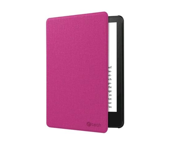 C-TECH PROTECT pouzdro pro Amazon Kindle PAPERWHITE 2024/COLORSOFT, WAKE/SLEEP funkce, hardcover, růžové