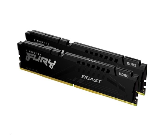 BAZAR - KINGSTON DIMM DDR5 128GB (Kit of 2) 5600MT/s CL36 FURY Beast Černá EXPO - Rozbaleno (Komplet)