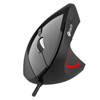 BAZAR - C-TECH myš VEM-09C, vertikální, 6 tlačítek, černá, USB, poškozený obal