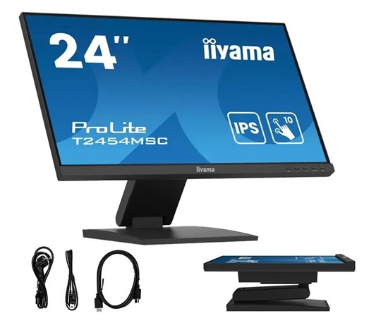 Iiyama ProLite T2454MSC-B3AG, Projected Capacitive, 10 TP, Full HD, USB, kit (USB), black
