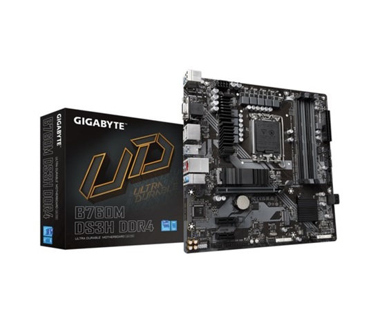 BAZAR - GIGABYTE MB Sc LGA1700 B760M DS3H DDR4, Intel B760, 4xDDR4, 2xDP, 1xHDMI, 1xVGA, mATX - Po opravě (Komplet)