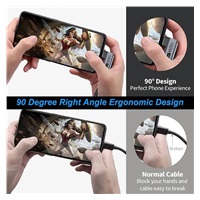 BAZAR - PremiumCord USB-C 2x zahnutý kabel (USB 3.2 GEN 2x2, 5A,100W, 20Gbit/s)bavlněný oplet, délka:0,5m Náhradní obal