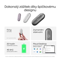 PLAUD Note Pin S Black - AI hlasový záznamník + náramek a šňůrka na krk