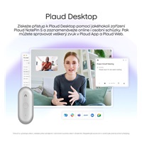 PLAUD Note Pin S Purple - AI hlasový záznamník + náramek a šňůrka na krk