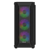 EVOLVEO Xenon, skříň ATX, 4x ARGB ventilátor 120mm, přední panel airflow mesh, černá