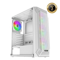 EVOLVEO Xenon, skříň ATX, 4x ARGB ventilátor 120mm, přední panel airflow mesh, bílá – náhled 1