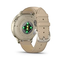 Garmin Venu 4 (41 mm) Zlaté / Bílý silikonový řemínek a Light Sand kožený řemínek, EU (upravit kartu)