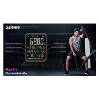 Salente MaxFit, chytrá osobní diagnostická fitness váha, Bluetooth, černá