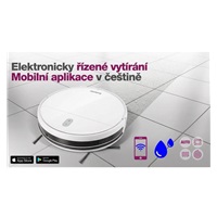 Salente R2, robotický vysavač, stírání vodou, nabíjecí stanice, bílý