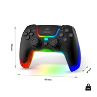 EVOLVEO Ptero2, bezdrátový & drátový gamepad pro PC, PS3/4/5, iOS, Android, Switch, černý