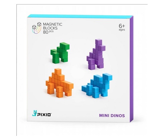 BAZAR - PIXIO Mini Dinos magnetická stavebnice - Poškozený obal (Komplet)