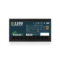 EVOLVEO G1200 zdroj 1200W, 80+ GOLD, ATX 3.1, aPFC, 140 mm ventilátor, záruka 3 roky, černý