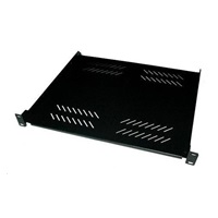 BAZAR - XtendLan 19" police s perforací 1U/400mm, nosnost 25kg, černá - náhradní obal
