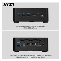 MSI PC Cubi NUC 1MG-244BEU, Core 3 100U, N/A, N/A, N/A, No OS, Black