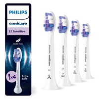 Philips HX6054/87 Sonicare Sensitive S2 4 ks, náhradní hlavice, standardní hlavice, nasazovací, bílá
