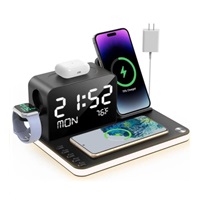 WG Multifunkční zařízení 7v1 (hodiny, datum, teplota, nabíječka telefon+hodinky+sluchátka)