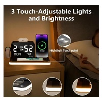 WG Multifunkční zařízení 7v1 (hodiny, datum, teplota, nabíječka telefon+hodinky+sluchátka)