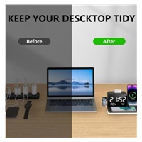 WG Multifunkční zařízení 7v1 (hodiny, datum, teplota, nabíječka telefon+hodinky+sluchátka)