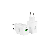 WG Síťová nabíječka GaN 2xUSB (A+C)/USB-C PD45W+USB-A QC3.0 18W/white