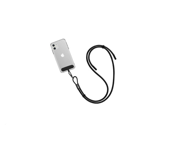 WG Crossbody strap s datovým kabelem Type C – Type C/1.7m/3A/60W/nylon braided/black