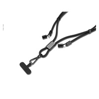 WG Crossbody strap s datovým kabelem Type C – Type C/1.7m/3A/60W/nylon braided/black