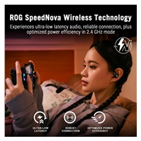 ASUS sluchátka ROG Cetra Open Wireless, BT + RF 2.4 GHz, RGB, černá