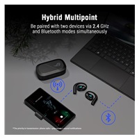 ASUS sluchátka ROG Cetra Open Wireless, BT + RF 2.4 GHz, RGB, černá