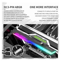 BAZAR - 1stCool Podpěra GPU Kovový držák ARGB, černá - Rozbaleno (Komplet)