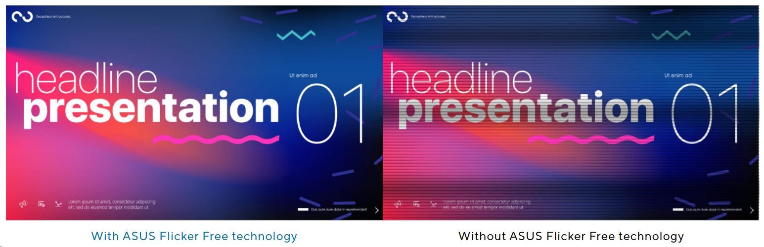 Obr. Technologie ASUS Flicker-free 1802897f