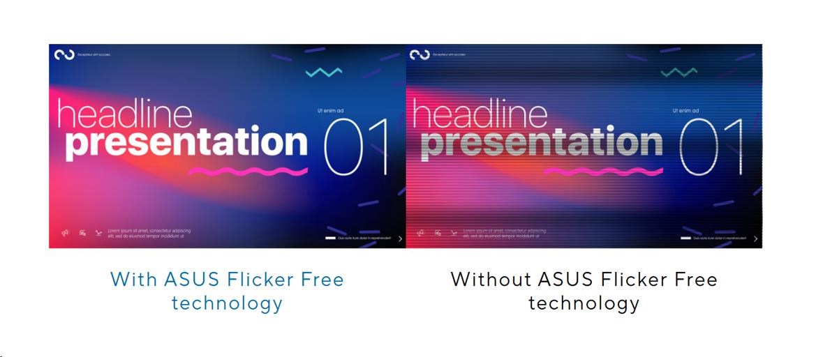 Obr. Technologie ASUS Flicker-free 1802899d