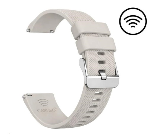 Carneo Platební řemínek, šedý 22mm
