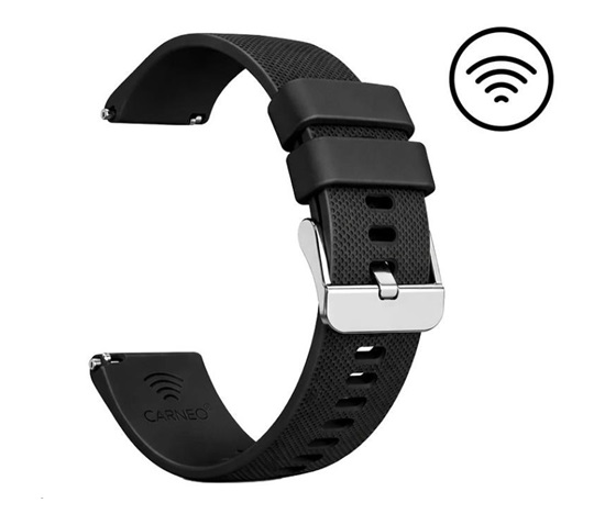 Carneo Platební řemínek, černý 22mm