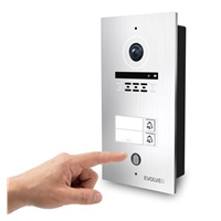 EVOLVEO DoorPhone ID-2, 2drátový videotelefon pro dva byty s RFID, otiskem prstu a podporou ONVIF kamer