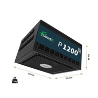 EVOLVEO P1200 zdroj 1200W, 80+ PLATINUM, ATX 3.1, aPFC, 140 mm ventilátor, 3 roky záruka, černý