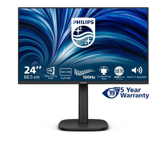 Philips MT 23,8" 24B2N3200J - 1920x1080,IPS,120Hz,D-Sub,HDMI,DP,USBhub,Repro,Pivot, posk obal