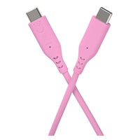 PREMIUMCORD Kabel USB-C na USB-C, 60W, 480Mbps, silikonový, růžový, 1,5m