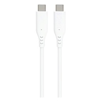 PREMIUMCORD Kabel USB-C na USB-C, 60W, 480Mbps, silikonový, bílý, 1,5m