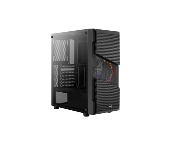 BAZAR - AEROCOOL skříň Menace Saturn FRGB ML G, Mid tower, 2x USB 3.0, 2x audio, 1x 120mm FRGB Fan, bez zdroje - Poškoze