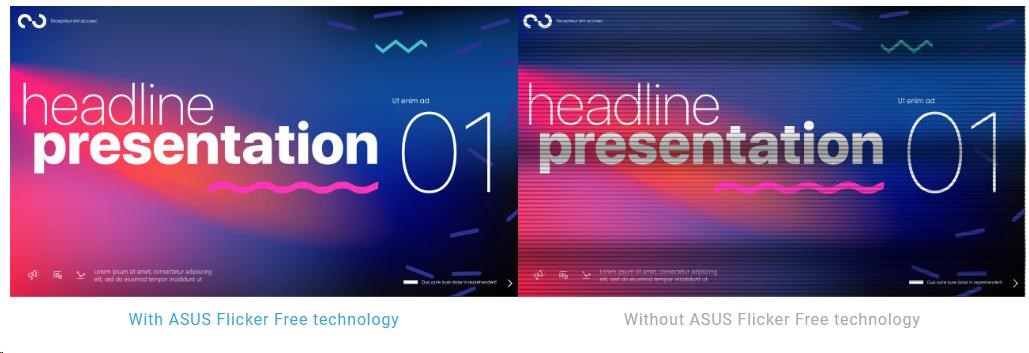 Obr. Technologie ASUS Flicker-free 1803844g