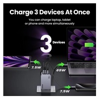 UGREEN síťová rychlonabíječka Nexode Pro 100W 3-Port, 2x USB-C, 1x USB-A