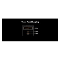 UGREEN síťová rychlonabíječka se zatahovacím kabelem 45W 3-Port, 2x USB-C, 1x USB-A