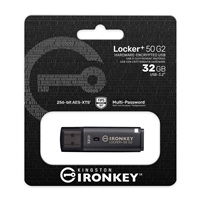 Kingston Flash Disk 32GB IronKey Locker Plus 50 G2, FIPS 197, AES-256