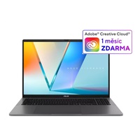 ASUS NTB Vivobook S 16 (M3607GA-OLED011W), AI 7 445, 16" 1920x1200, 16GB, 512GB SSD, Radeon, W11 Home, Matte Gray